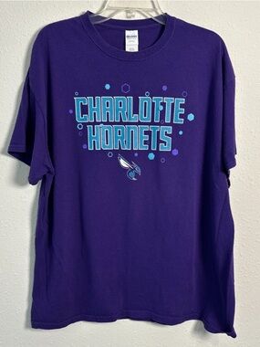 Charlotte Hornets Purple Gildan T-Shirt NBA Basketball Men’s XL Cotton